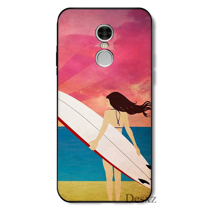 Чехол для телефона Surfing Art Surf Girl Ультратонкий чехол с рисунком xiaomi redmi note 4 4A 4X 5 5A 6 7