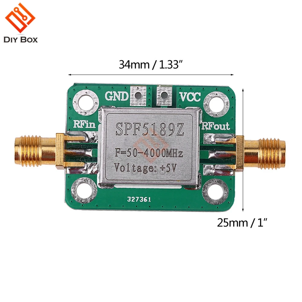 SPF5189 LNA РЧ усилитель 50-4000 МГц РЧ низкий уровень шума FM широкополосный усилитель приемник сигнала SPF5189 NF = 0.6dB LAN0