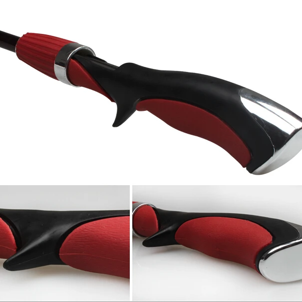 Портативный Телескопическая Удочка Углерода Красный Рыбалка Combo Мини Спиннинг