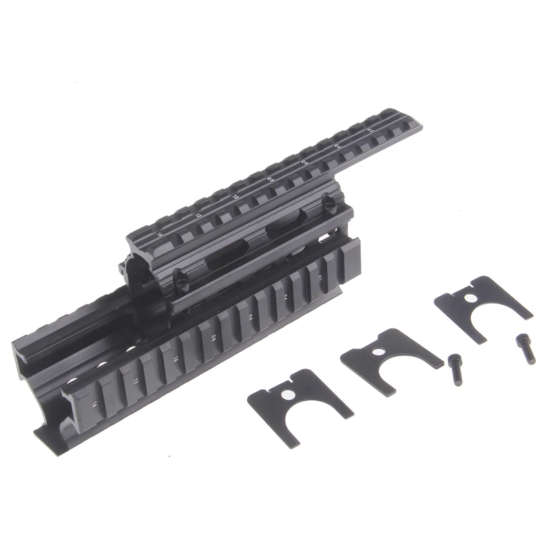 Funpowerland черный цвет AK Handguard RIS Quad Rail system|quad rail system|rail systemhandguard ris |