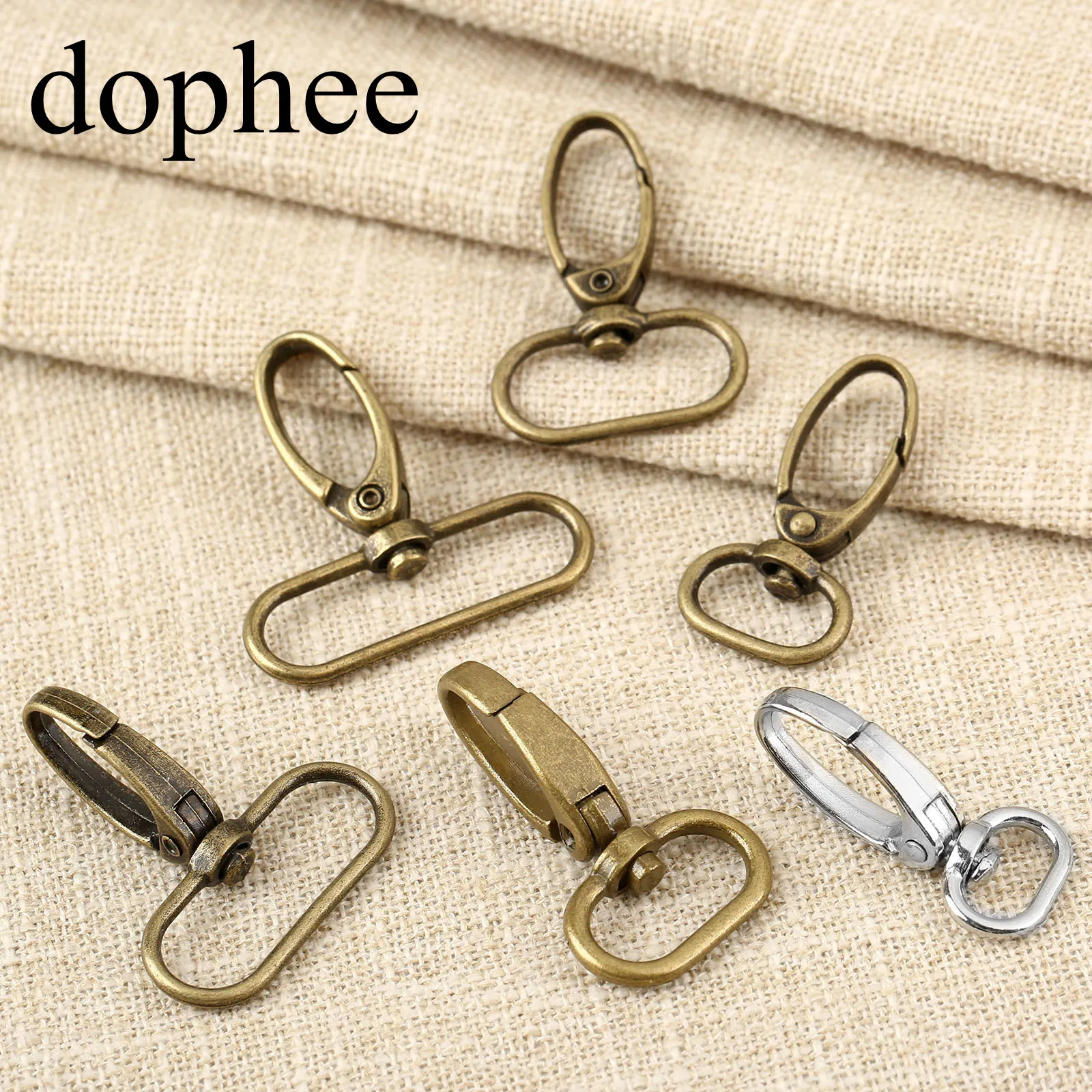 Dophee 20 шт./лот, металлическая багажная сумка, собачья пряжка, крюк, сумка, вешалка, застежка омаров, сделай сам, швейный брелок для ключей ручной работы, пуговицы LW664