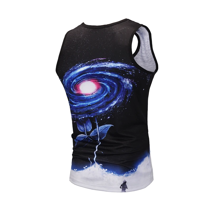 Майка для бодибилдинга Starry Sky майка с цветочным принтом Мужская одежда фитнеса