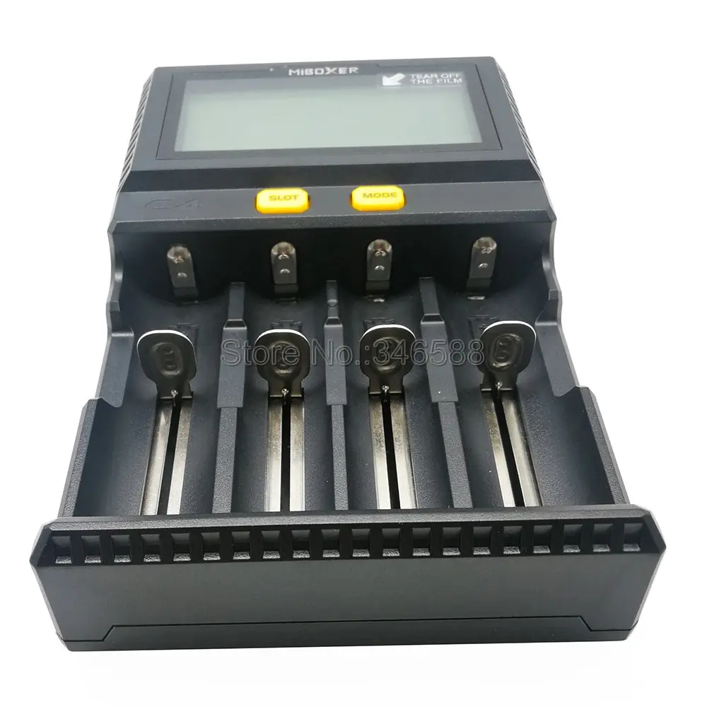 C4 зарядное устройство Miboxer для 10340 10440 AA AAA 14500 18650 26650 зарядное устройство Универсальное зарядное устройство 4 канала