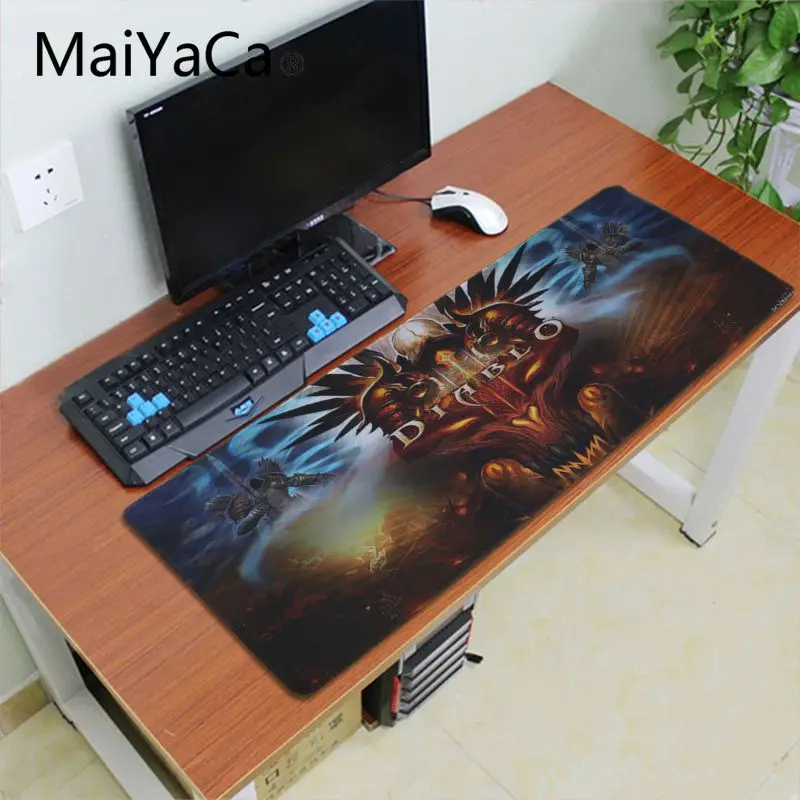 Lock Edge 30X70cm Maiyaca diablo игровой нескользящий прочный резиновый игровой коврик для мыши xxl скоростная клавиатура мышь mat30x70cm ноутбук ПК ноутбук Настольный коврик - Цвет: Lock Edge 30X70cm