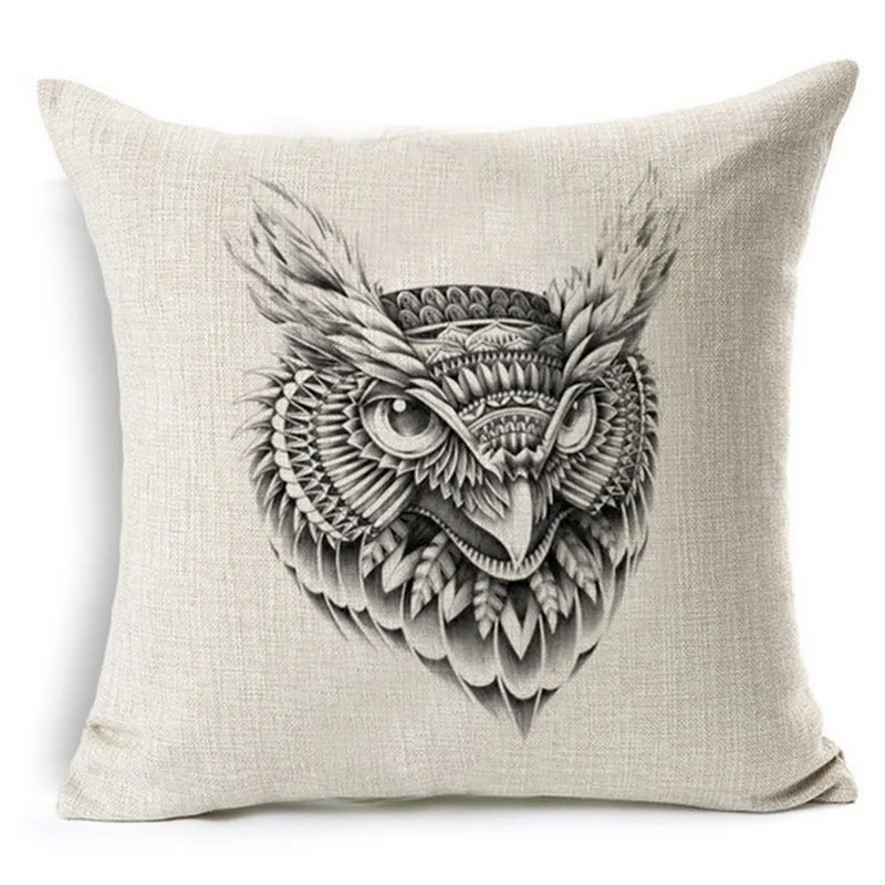 Чехол для подушки из льна декоративная наволочка винтажный квадратный стул