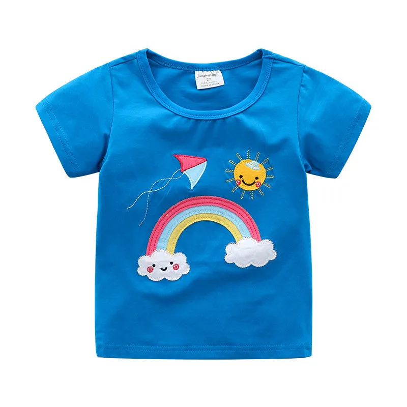 Jumping Meters/Новые брендовые футболки для девочек летняя одежда малышей хлопковые