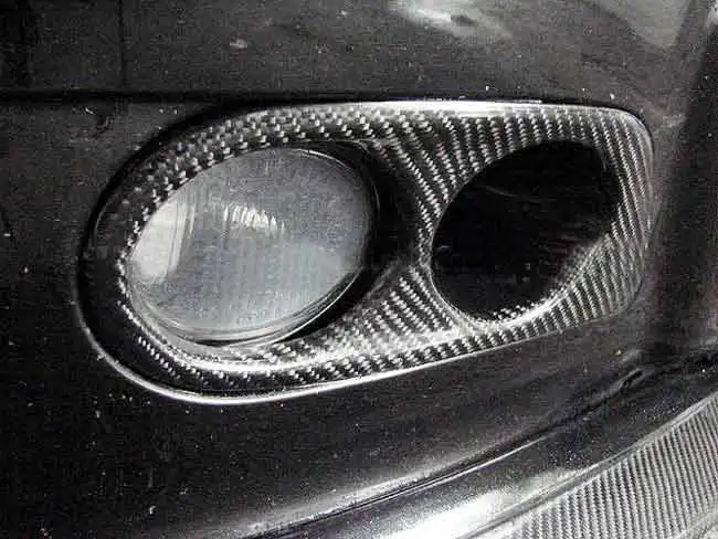 3K настоящее углеродное волокно Противотуманные фары Воздуховод 1 пара для BMW E46 M3