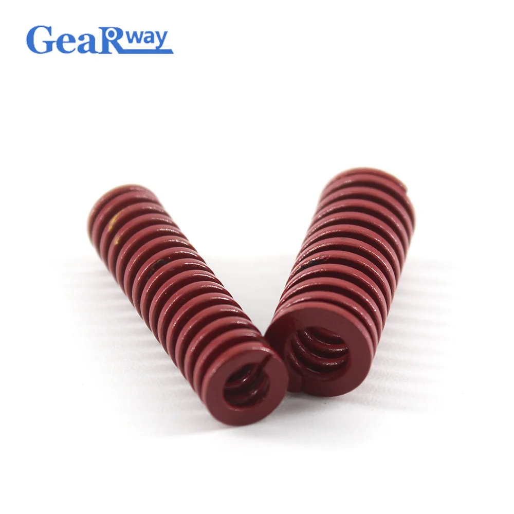 

Gearway 2pcs Red Die Spring Long 38% Compression Ratio Tubular Section Mould Die Compression Spring TM16x60/16x65/16x95/16x100mm