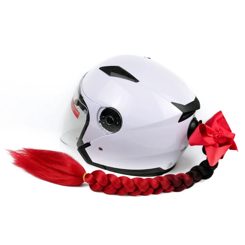 helmet-braid Мотоциклетный шлем косички внедорожный Beon Demon Horns Винтаж Gxt Железный человек украшения Байк Хищник военный Симпсон скутер - Цвет: helmet-braid
