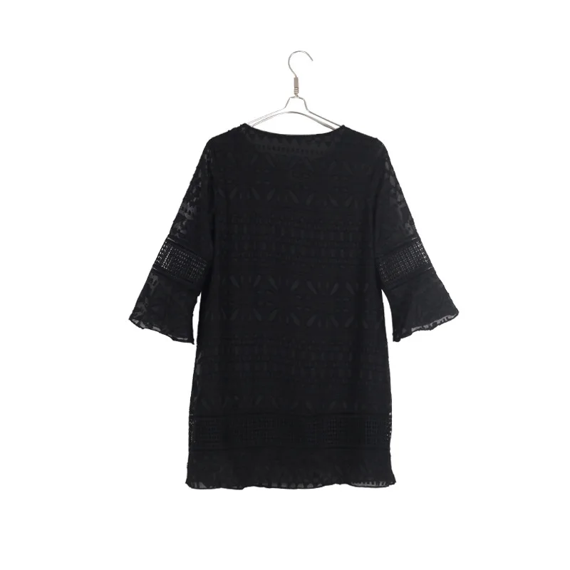 Весеннее Новое свободное Повседневное платье большого размера женское с рукавом