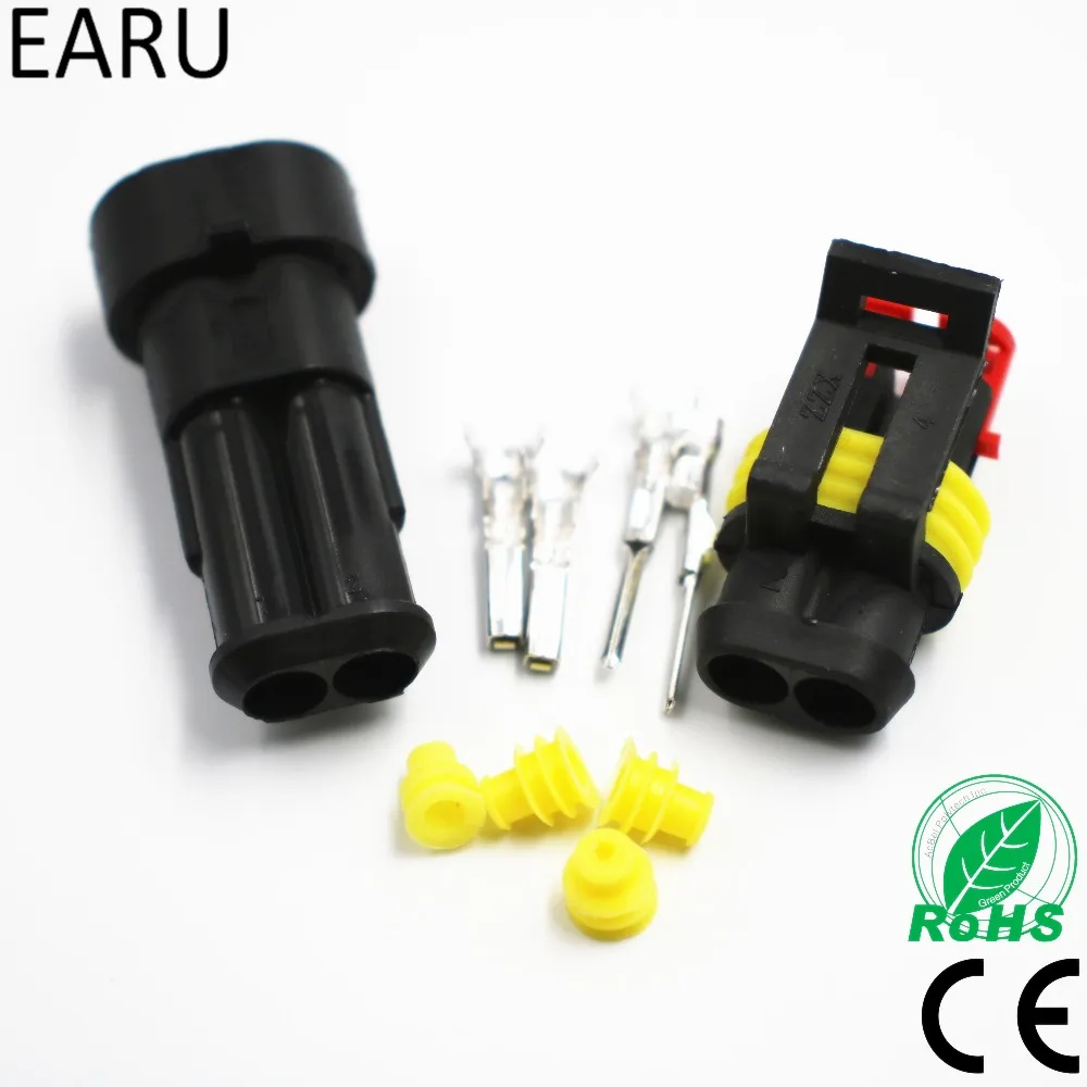 

10 Sets Kit 1P 2P 3P 4P 5P 6Pins Way AMP 1.5 Super Seal Waterproof Electrical Automotive Wire Connector Plug For Car Motorcycle