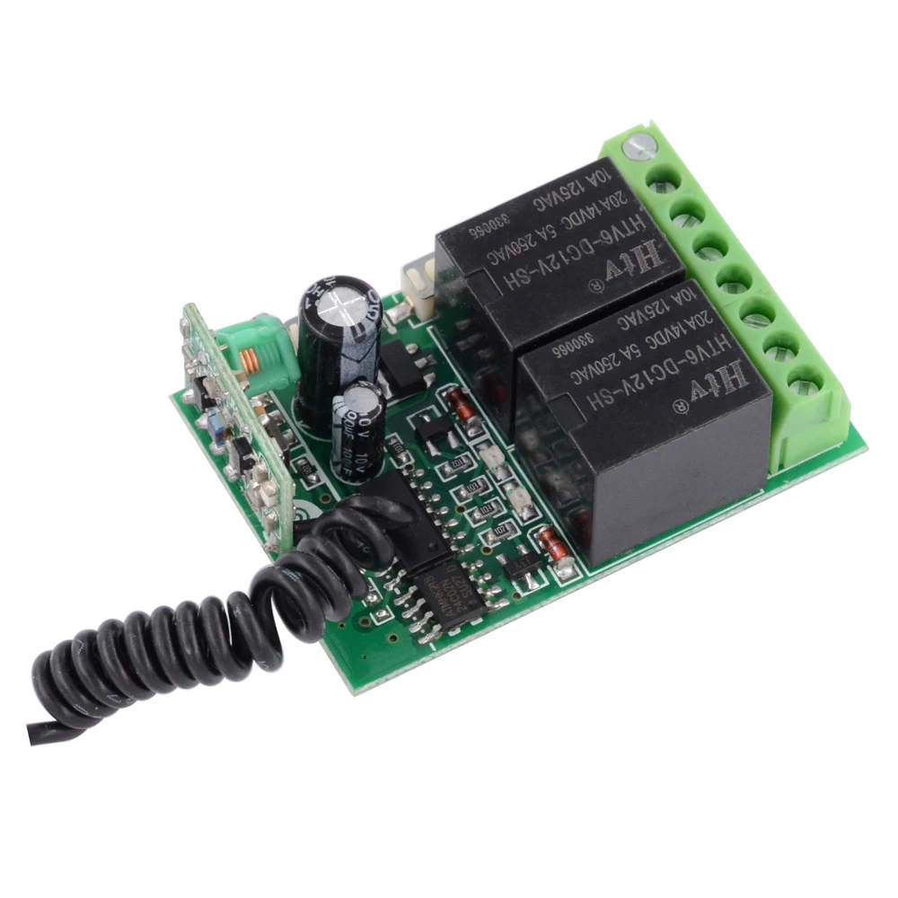 Беспроводной Радиочастотный выключатель света 12 В постоянного тока 2 канала