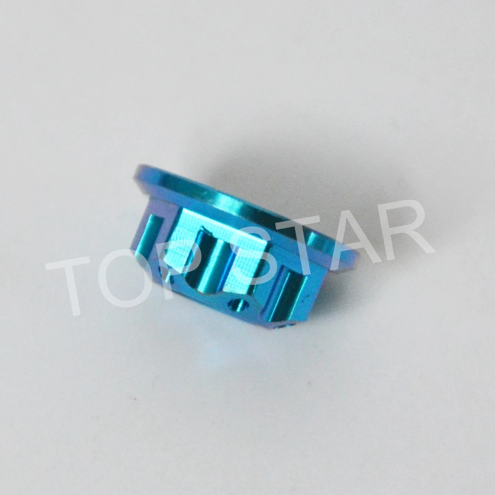 

4pcs Ti Axle Nut M6 Titanium Torx Flange Nut and Ti Color Hexagon Titanium Screw Nuts Ti Fastener