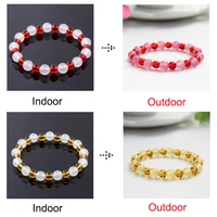 boeycjr 5pcslot colorful uv change color beads bangles bracelets handmade jewelry bracelet for women energy bracelet