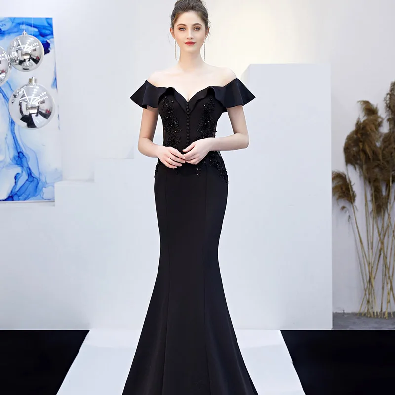 Роскошное женское вечернее платье с вышивкой элегантное сексуальное Макси