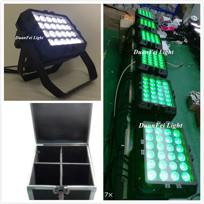 (4 шт./flycase) ip65 Водонепроницаемый 24x10 Вт rgbw wash настенный сценический светильник