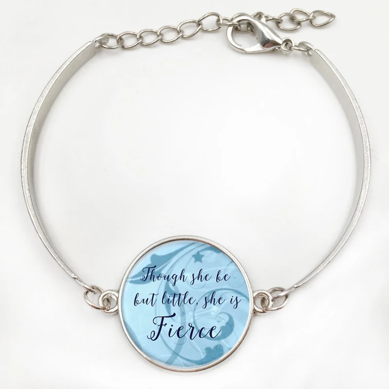 Ожерелье с подвеской надписью She Be But Little Is Fierce|quote necklace|little necklacelogo necklace |
