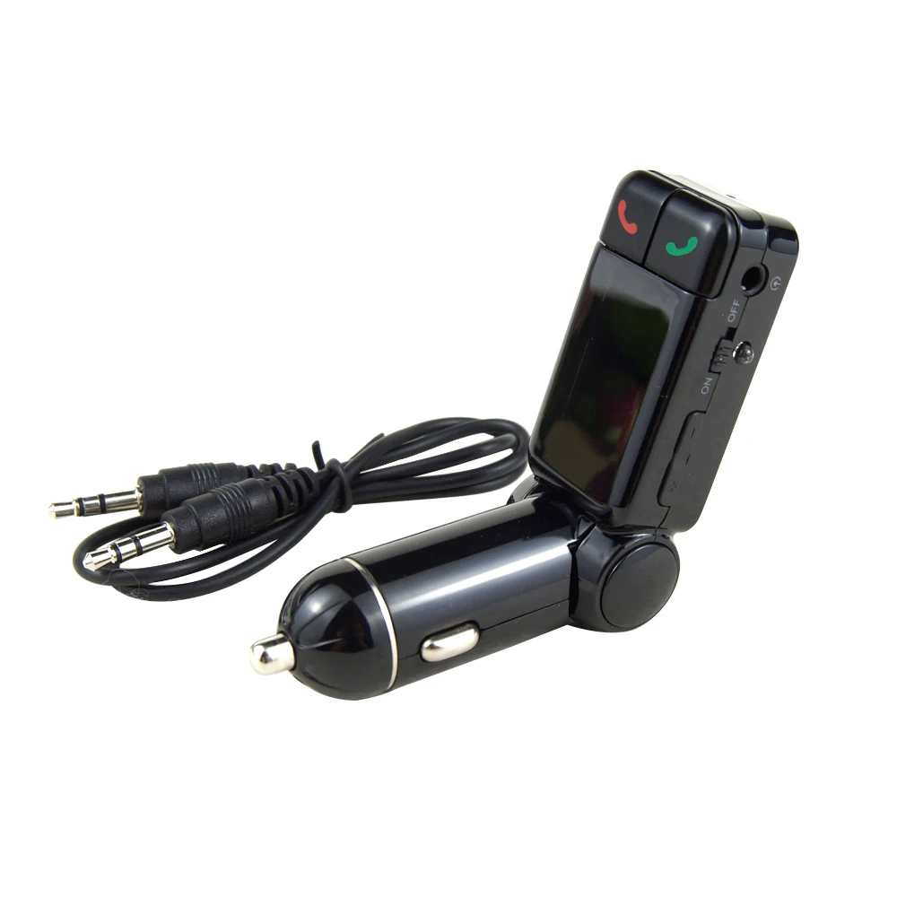 Perlinta Bluetooth car Charger adapter HandsFree Car Kit with 2USB Port and LCD Display for Mp3 MP4 Mobile | Электроника