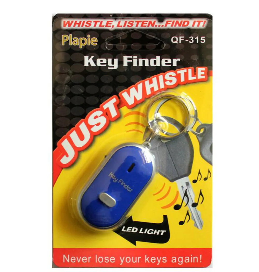 Цвет: желтый Wireless Whistle Key Finder Keychain For Women Men Anti-Lost Device Keyrings Electronic Anti-Theft Ellipse Plastic Key Search - Цвет: Цвет: желтый