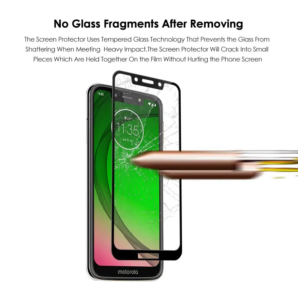 9H полное покрытие закаленное стекло Защита экрана для Motorola Moto G7 Play Plus Power