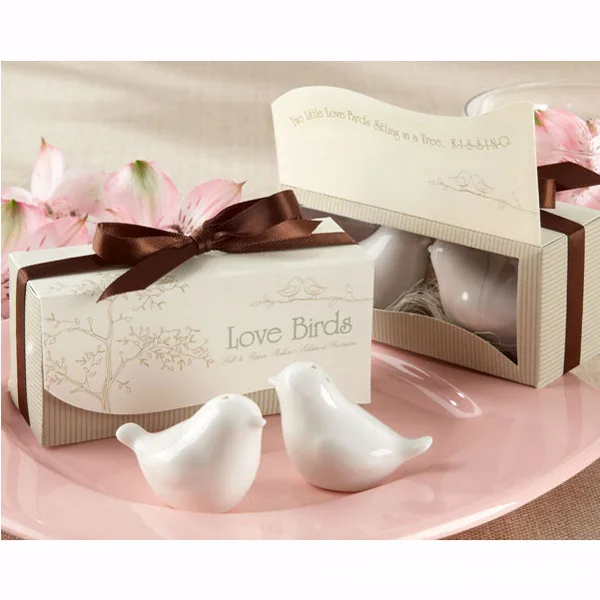 

2015 New Love Birds Salt and Pepper Shakers wedding favors gift 20 sets of = 40 PCS