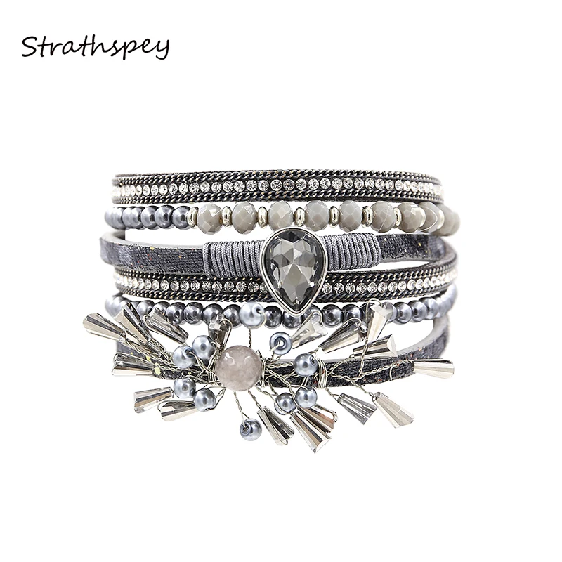 Браслет STRATHSPEY из искусственной кожи женские браслеты в богемном стиле форме