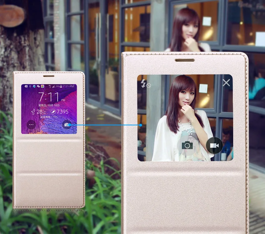 Для samsung Galaxy Note 4 Note4 умный чехол SM N910 N910F N910C N910H кожаный чехол для телефона противоударный откидной Чехол с оригинальным чипом