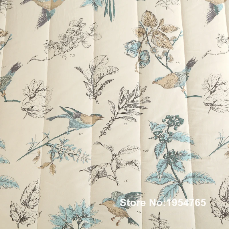 Американский стиль пастырской птицы печати кашне хлопок Лето 100% twin queen размеры