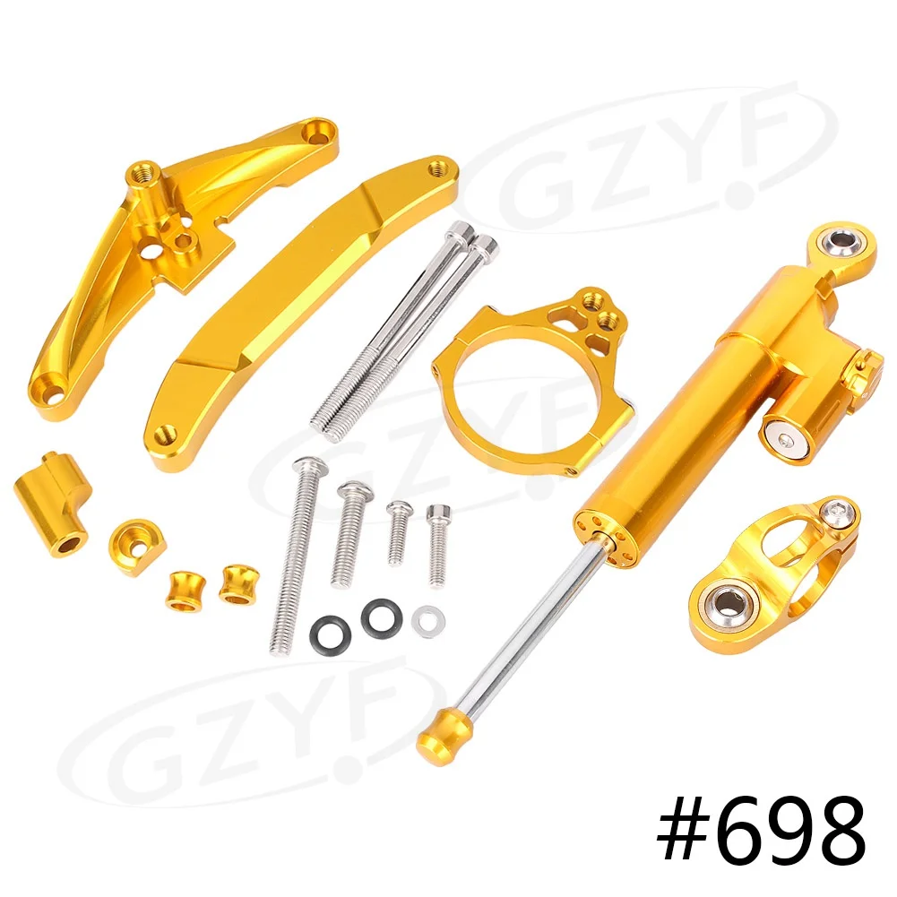 

CNC Motorcycle Steering Damper Stabilizer Safety Control w/ Mounting Bracket Holder Kit For Yamaha FZ1 FAZER 2006-2015 Aluminum