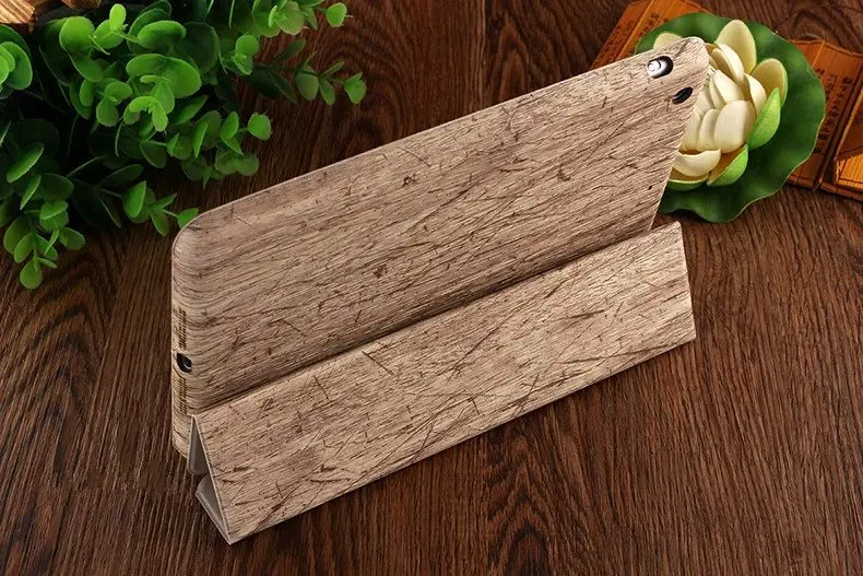 Ультратонкий чехол из искусственной кожи с деревянным узором для Apple iPad Mini 2 3 4 Air 6