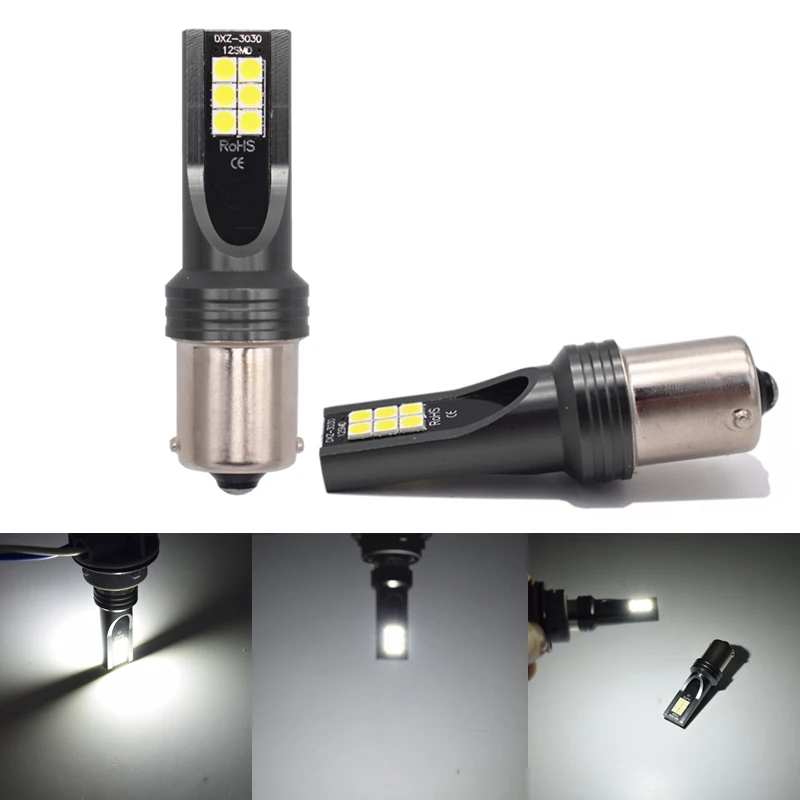 YIJINSHENG 2 шт. 1157 1156 3030 12SMD светодиодные лампы заднего тормоза поворотные сигнальные