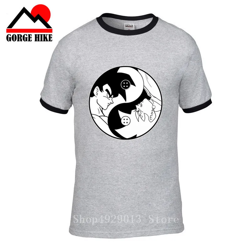 Футболка Dragon Ball Goku Tai Chi Yin Yang для мальчиков Harajuku DBZ футболка размера плюс с 3D
