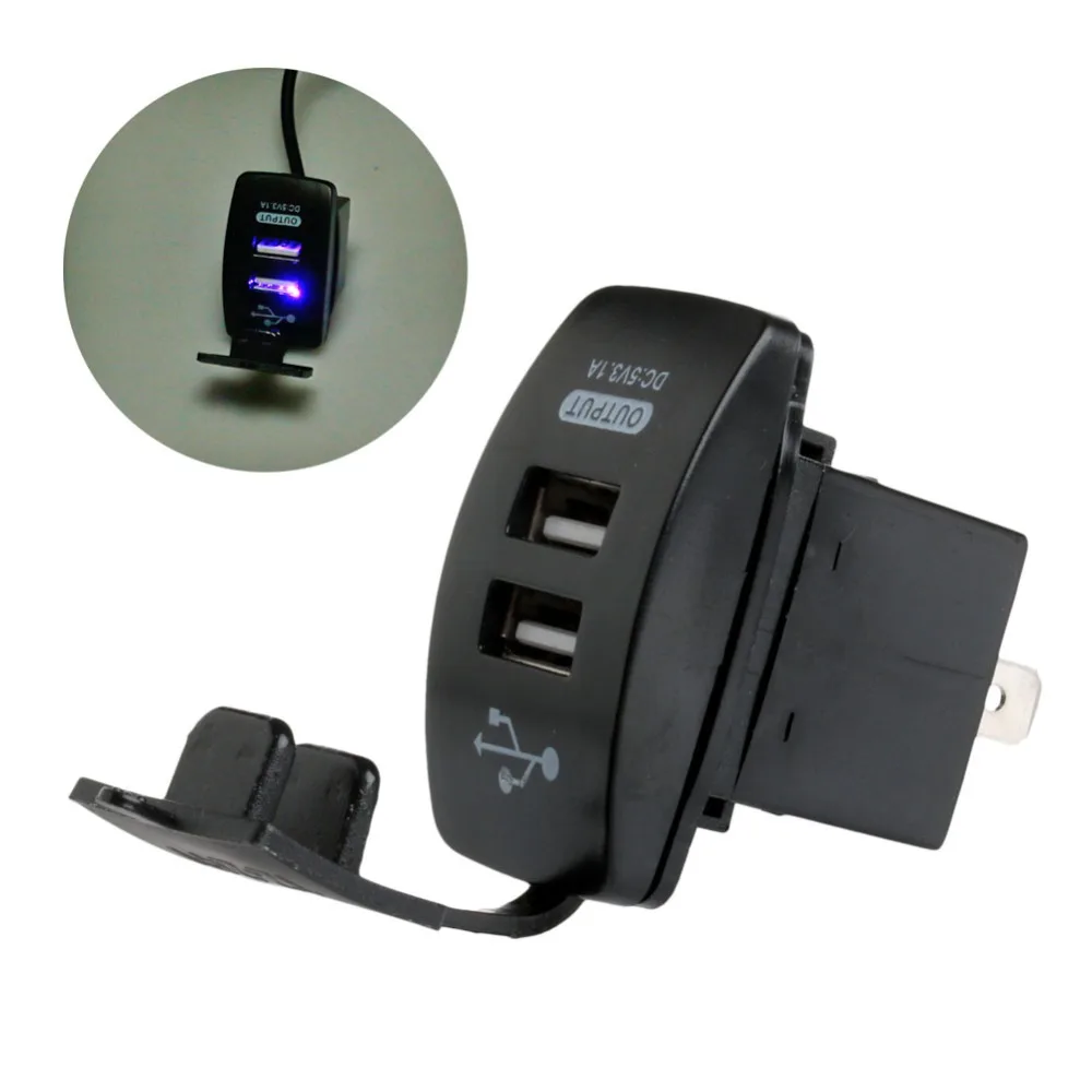 1 шт. устройство для автомобиля с двумя портами USB сигарет 12V зажигалка розетка