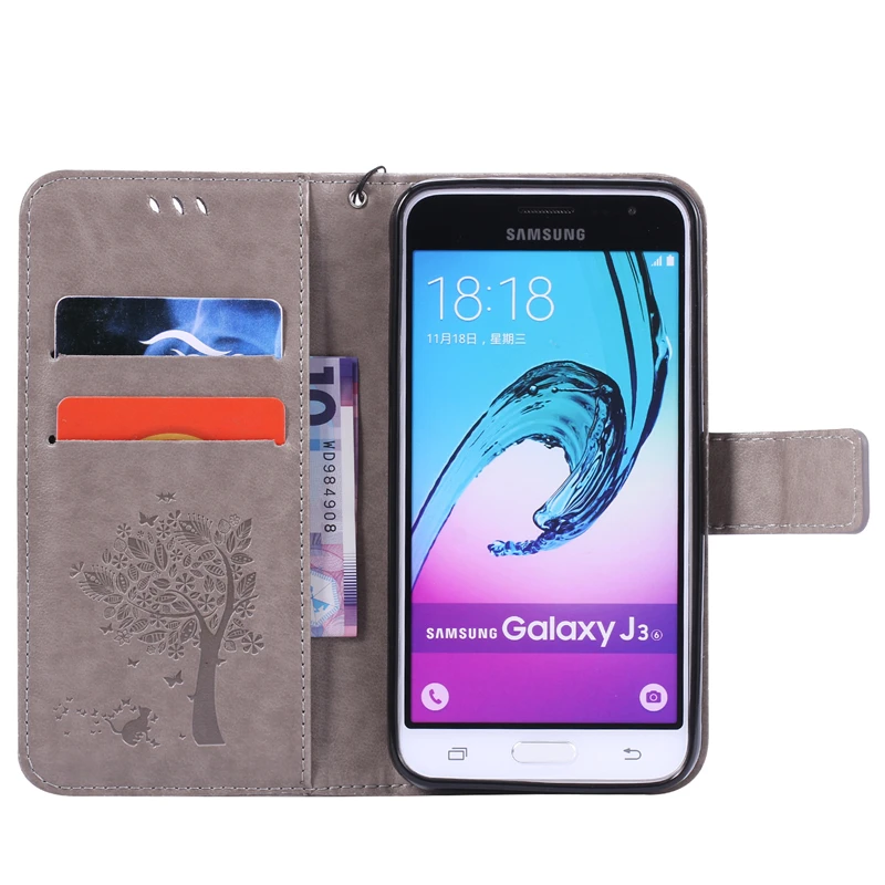 Чехол-книжка из искусственной кожи в стиле ретро для Samsung Galaxy J3 2016 J5 2017 J7 J4 J6 2018 A6 A8