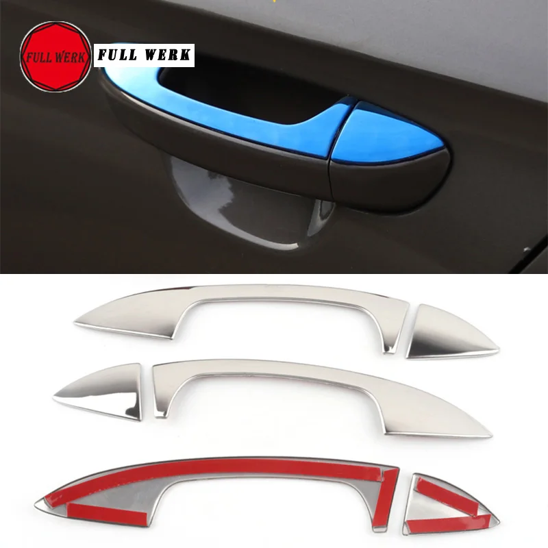 Stainless Steel Car Exterior Door Handle Cover Trim Plate Sticker for VW Volkswagen CC 2013-2018 Decoration Accessories | Автомобили и