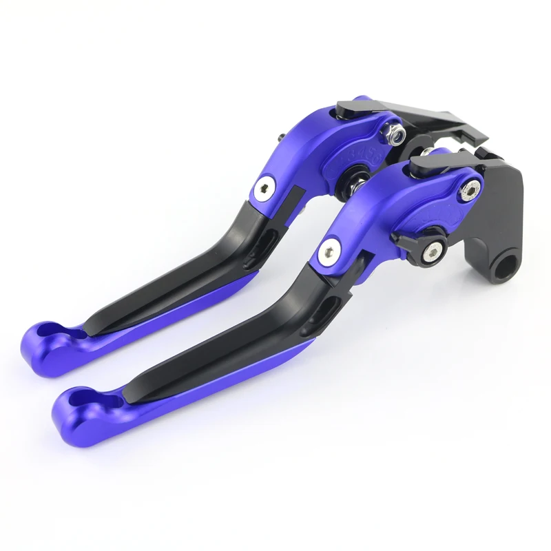 Black and Blue Для Yamaha YZF-R6 R6 YZF-R1 R1 FZ1 FAZER FZS 1000 ЧПУ складной регулируемый мотоцикл сцепления тормозные рычаги, выдвижные - Color: Black and Blue