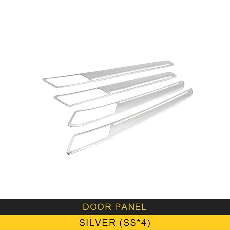 For Volkswagen Golf 7 Golf 7.5 Car Styling Door Gate Panel Cover Trim Frame Sticker Interior Accessories - Color Name: Silver X4