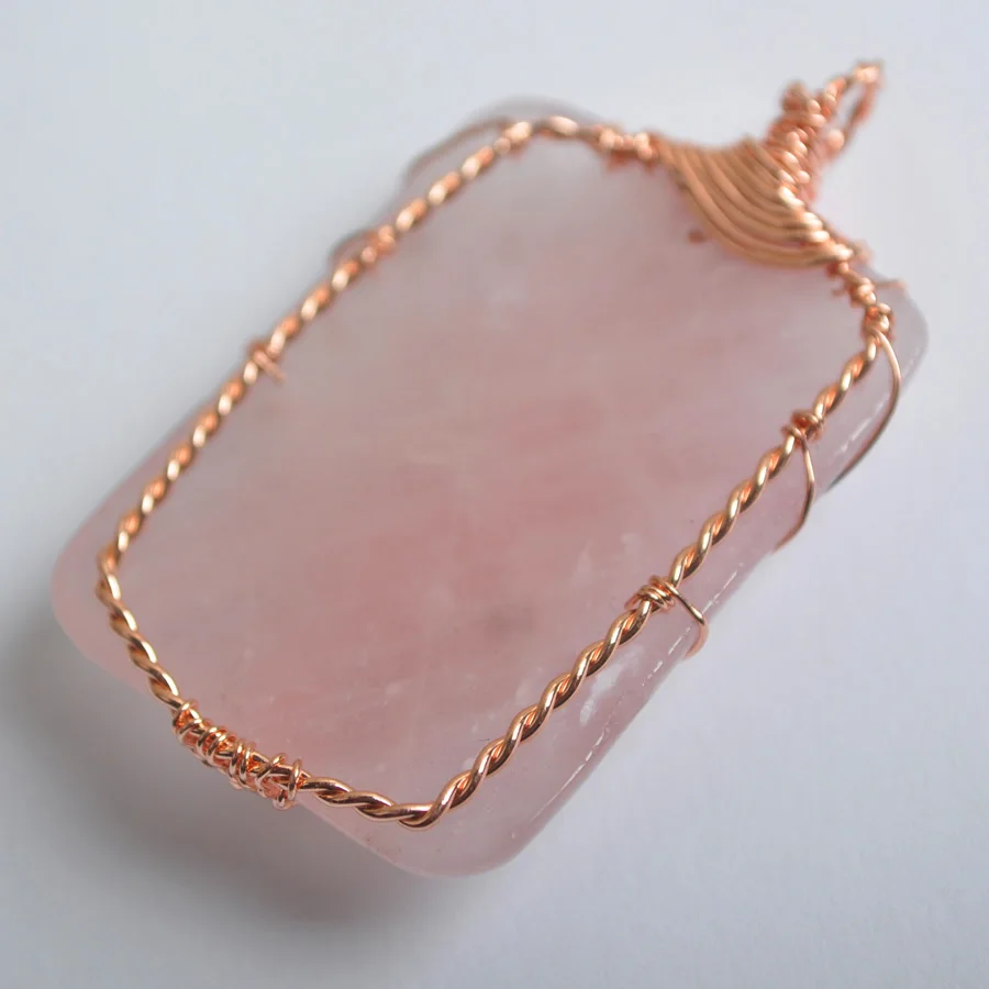 Подвеска из натурального кристалла Lucky Rose ручная работа украшения в виде дерева