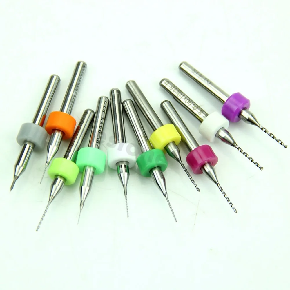 

10Pcs/lot 0.1mm-1.0 mm PCB Print Circuit Board Carbide Micro Drill Bits Tool