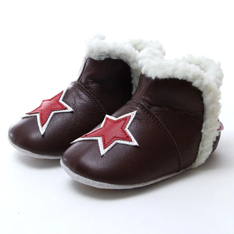 Кожа младенца сапоги зимние снегоступы ребенка для девочек теплый загрузочные