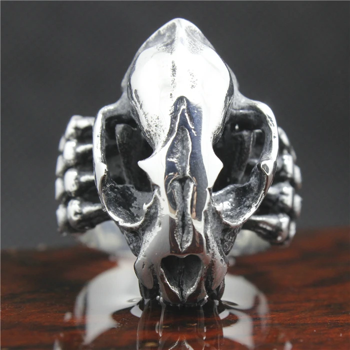 Новейшее мужское кольцо из нержавеющей стали 316L Крутое с косточками динозавров