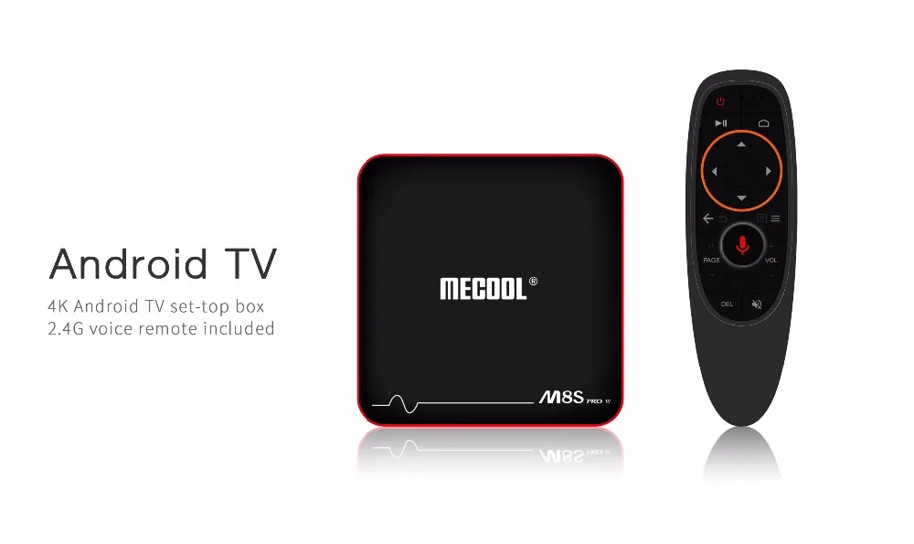 ТВ-приставка Mecool M8S Pro W Android Voice 4 K, четырехъядерный процессор Amlogic S905W, 1 ГБ, 2 Гб, DDR3, 8 ГБ, 16 ГБ, 2,4 ГБ, Wi-Fi, ТВ-приставка с голосовым управлением
