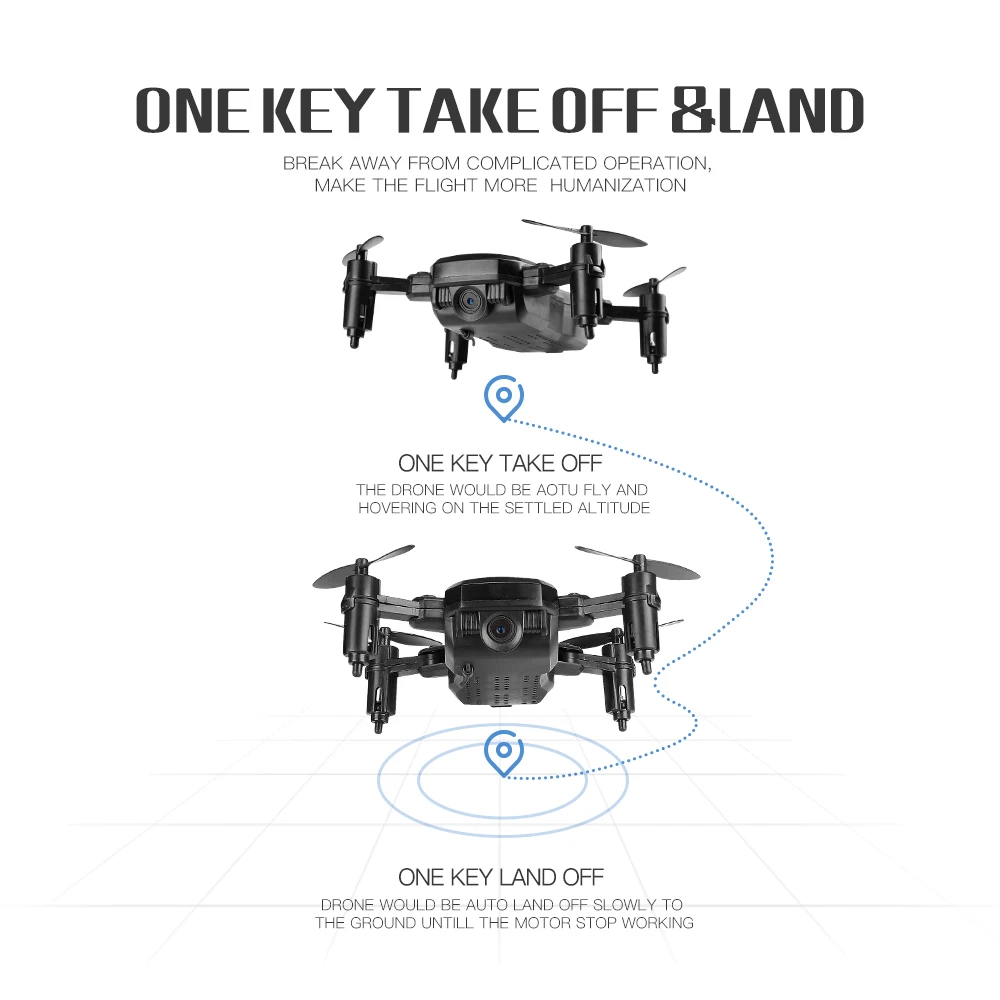 EBOYU LF606 2,4 ГГц мини складной Радиоуправляемый Дрон 720 P/480 P WiFi FPV RC Дрон удерживающий высоту Безголовый режим один ключ возврат Радиоуправляемый квадрокоптер RTF