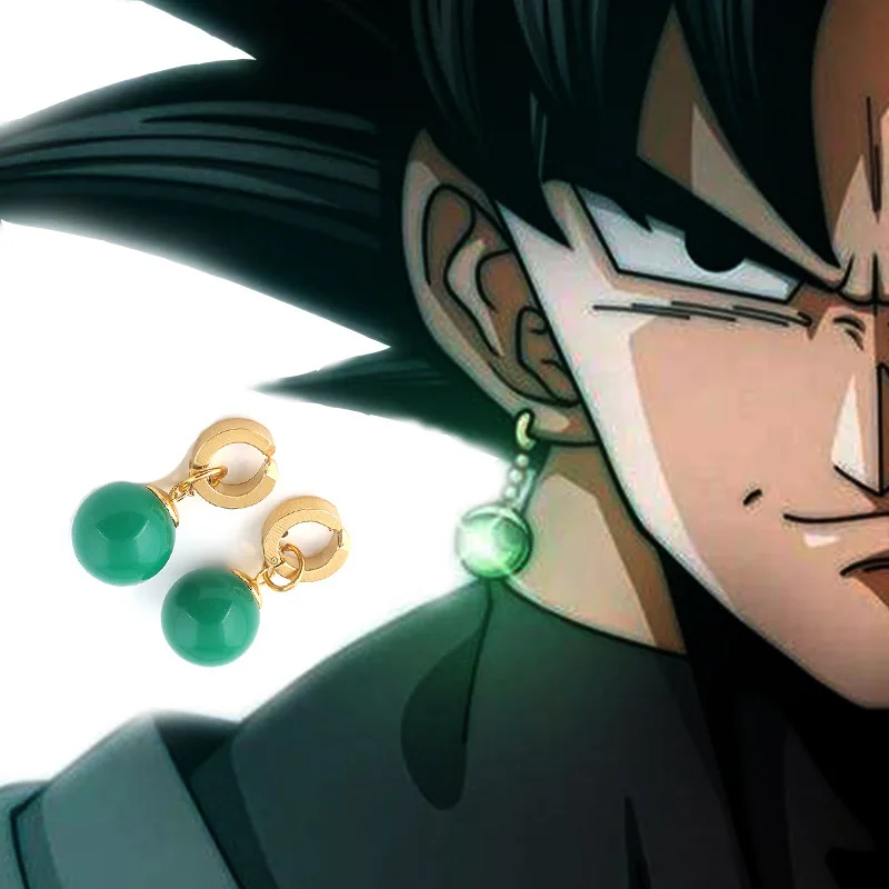 Супер Dragon Ball-Z Vegetto Potara Black Son Goku Косплей костюмы кольцо Zamasu серьги-гвоздики