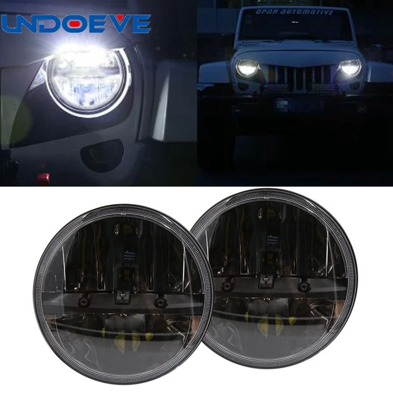 7 ''черный светодиодный головной светильник высокого Высокий/Низкий Луч