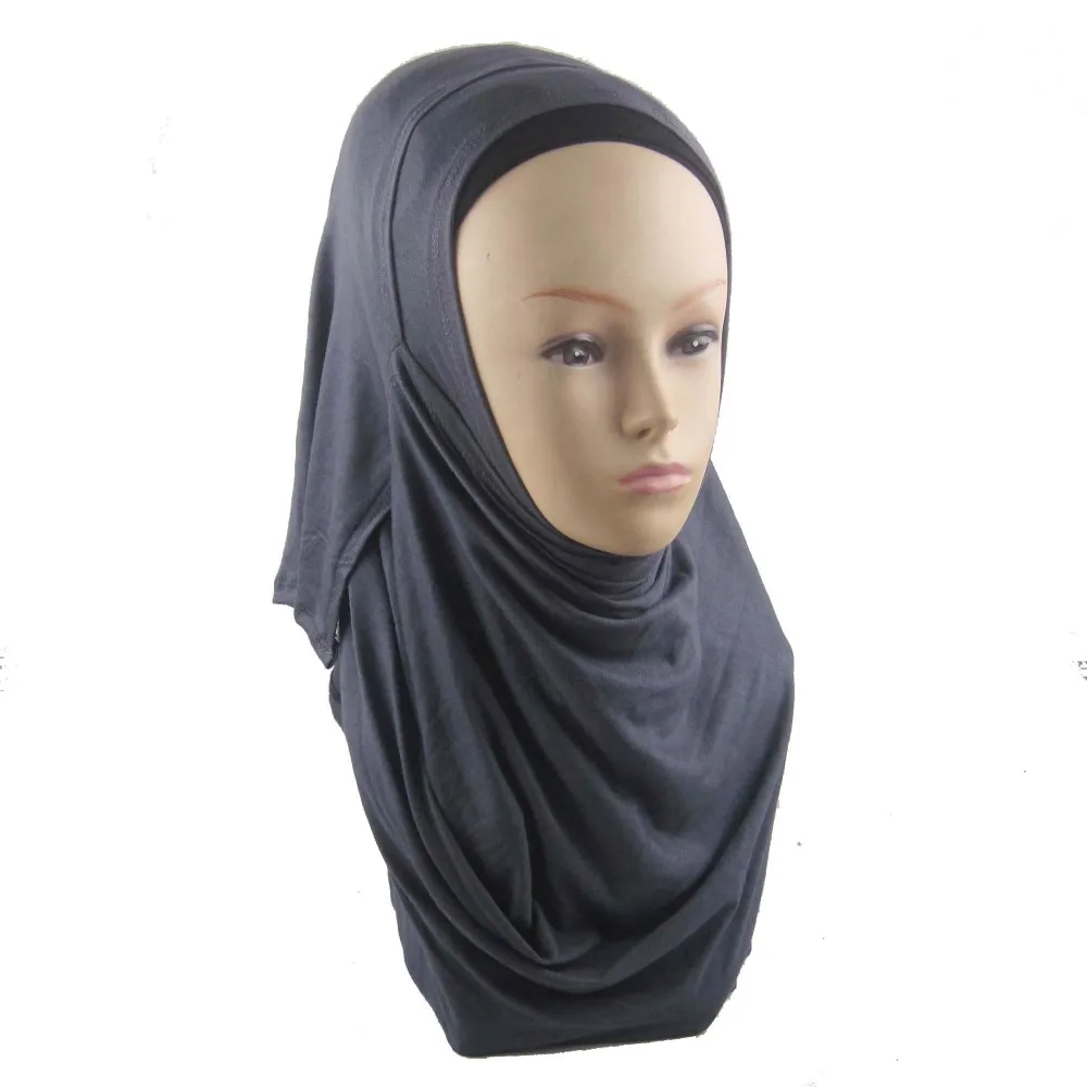 

H1207 high quality double loop ready wear instant jersey scarf muslim hijab scarf headwrap,12 pcs one lot