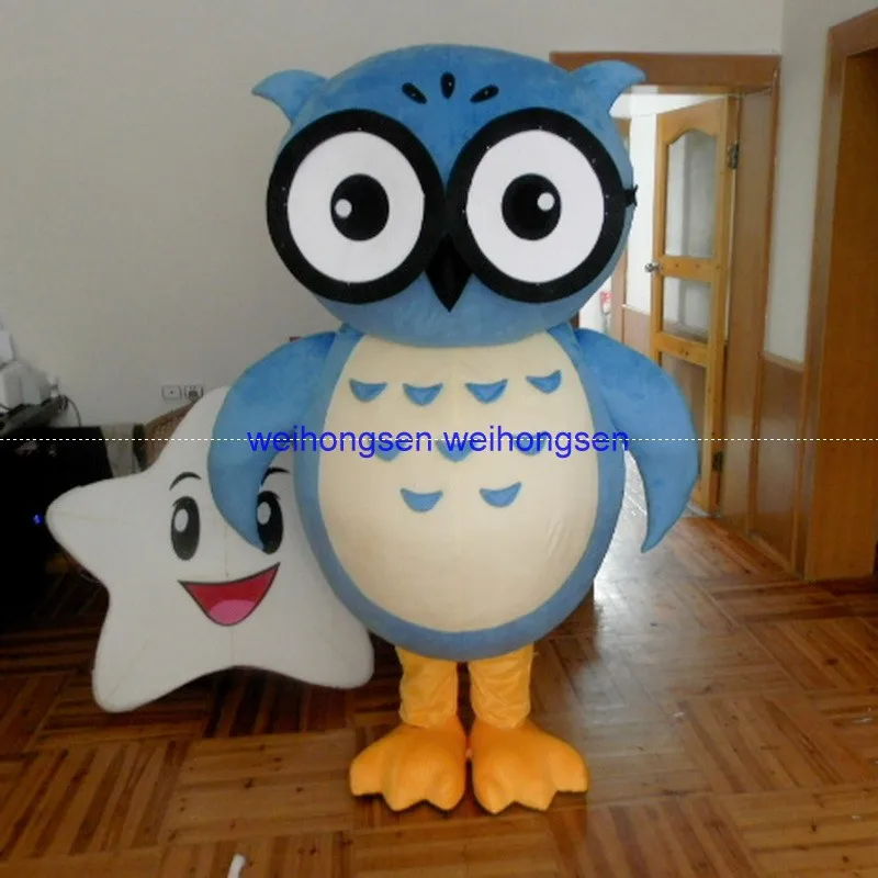 Прямые поставки с фабрики материал EVA шлем синяя сова талисман костюмы одежда