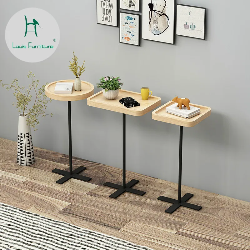 

Louis Fashion Coffee Tables Nordic Simple Wood Living Room Sofa Bedside