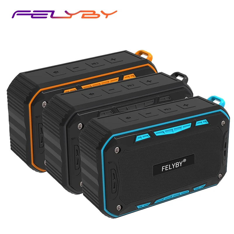 FELYBY Профессиональный S618 Мини Портативный Открытый беспроводной Bluetooth стерео динамик 3 цвета водонепроницаемый для спорта и телефона компьютера