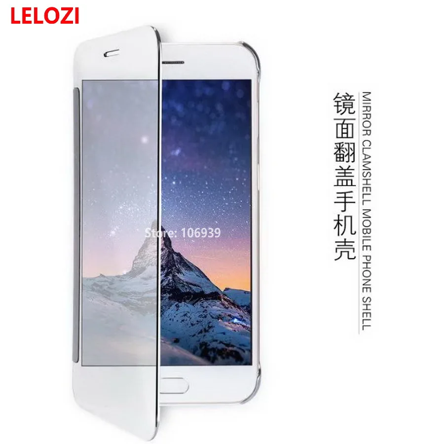 Lelozi покрытие Clear View Жесткий PC тонкий раскладной зеркало телефон фононов mobil Fundas Etui